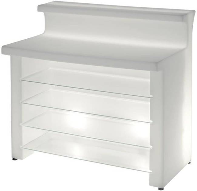 Стойка пластиковая барная светящаяся Break Line Lighting белый 1200x750x1100 мм