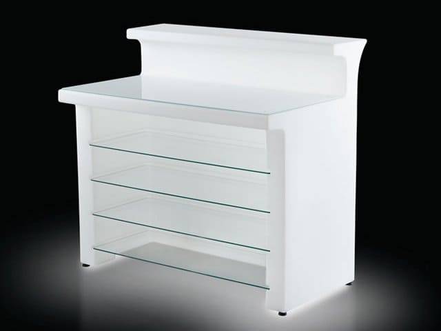 Стойка пластиковая барная светящаяся Break Line Lighting белый 1200x750x1100 мм