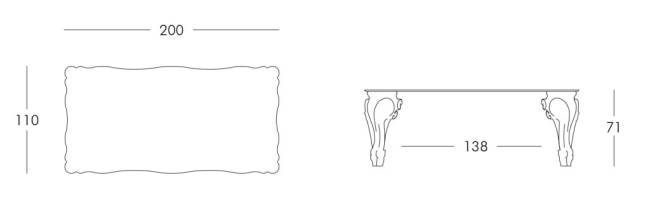Стол ламинированный Sir Of Love Standard 2000х1100х710 мм