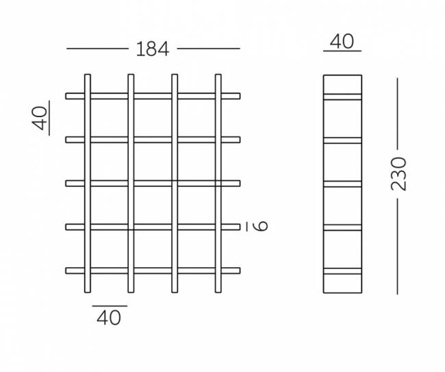 Стеллаж книжный пластиковый Mybook 4х5 Standard 1840х400х2300 мм