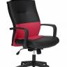 Кресло офисное «Модерн-1» (Modern-1 Red) (Чёрно-красная искусственная кожа)