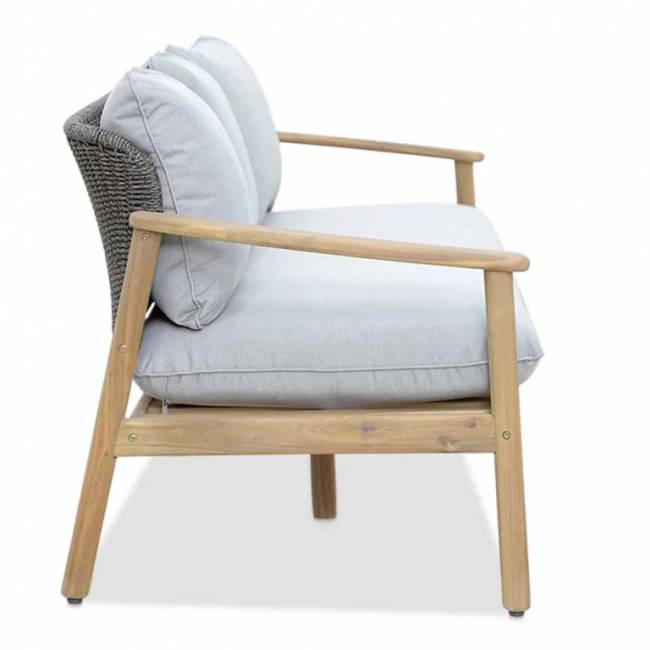 Диван деревянный трехместный с подушками Freeport песочный, угольный, серый 1955х771х740 мм Диван деревянный трехместный с подушками Freeport песочный, угольный, серый 1955х771х740 мм