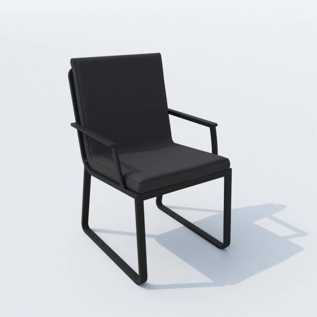 Обеденная группа TELLA  ALBA  каркас карбон / стол тик 200 / ткань антрацит