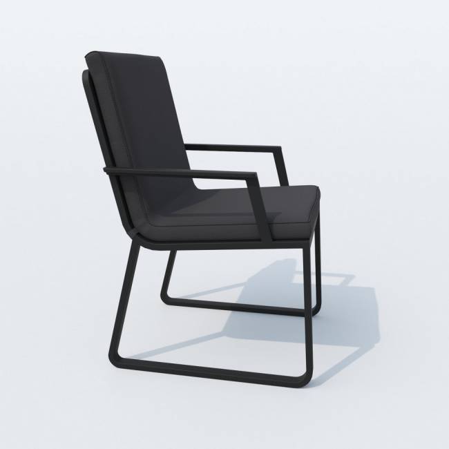 Обеденная группа TELLA  ALBA  каркас карбон / стол тик 200 / ткань антрацит