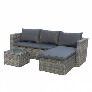 Набор мебели из искусственного ротанга Окланд, серый