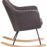 Кресло-качалка DOBRIN KIARA, серая ткань (LAR-106D-26)