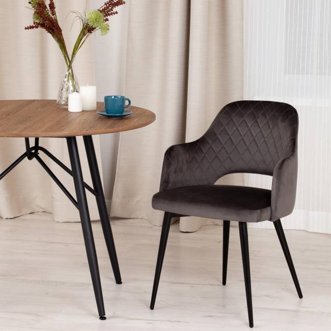 Кресло VALKYRIA (mod. 711) ткань/металл, 55х55х80 см, высота до сиденья 48 см, темно-серый barkhat 14/черный (Комплект из 4 шт.) темно-серый ткань/металл Кресло VALKYRIA (mod. 711) ткань/металл, 55х55х80 см, высота до сиденья 48 см, темно-серый barkhat 14/черный (Комплект из 4 шт.) темно-серый ткань/металл