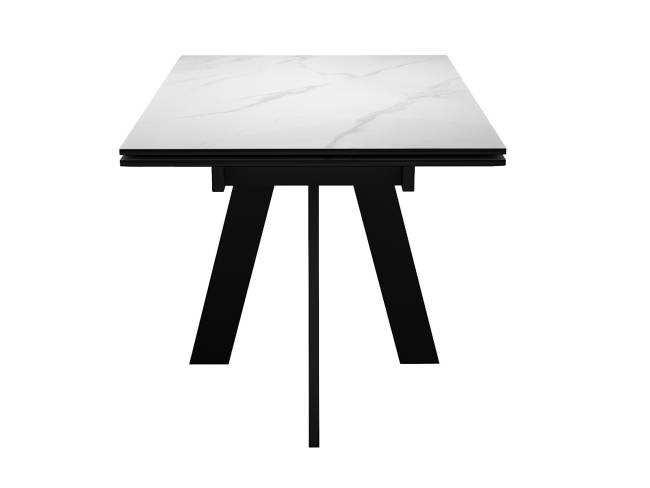 Стол DikLine SKM110 Керамика Белый мрамор/опоры черные Стол DikLine SKM110 Керамика Белый мрамор/опоры черные