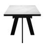 Стол DikLine SKM110 Керамика Белый мрамор/опоры черные Стол DikLine SKM110 Керамика Белый мрамор/опоры черные