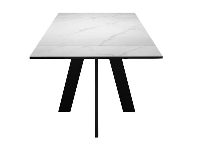 Стол DikLine SKM110 Керамика Белый мрамор/опоры черные Стол DikLine SKM110 Керамика Белый мрамор/опоры черные