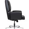 Кресло офисное / Бонно LB / Bonno LB / черная кожа / алюминиевая база