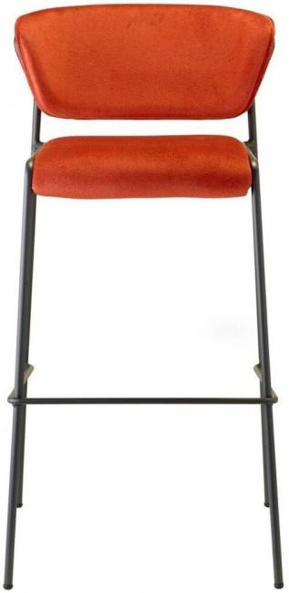 Стул барный с обивкой Lisa антрацит, красный 500х500х990 мм