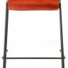 Стул барный с обивкой Lisa антрацит, красный 500х500х990 мм