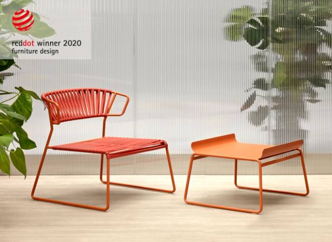 Кресло лаунж плетеное Lisa Lounge Club терракотовый 690х670х670 мм