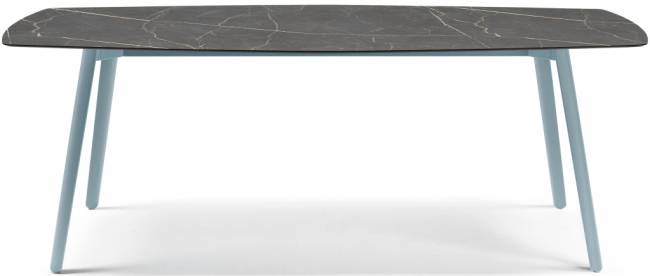 Стол ламинированный Squid голубой, черный мрамор Сахара 2090х1080х730 мм