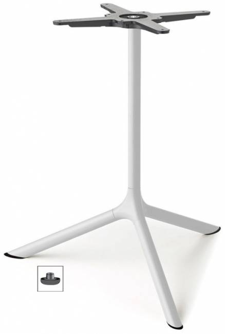 Стол ламинированный обеденный Tripe Maxi белый, черный мрамор Сахара 700х700х740 мм