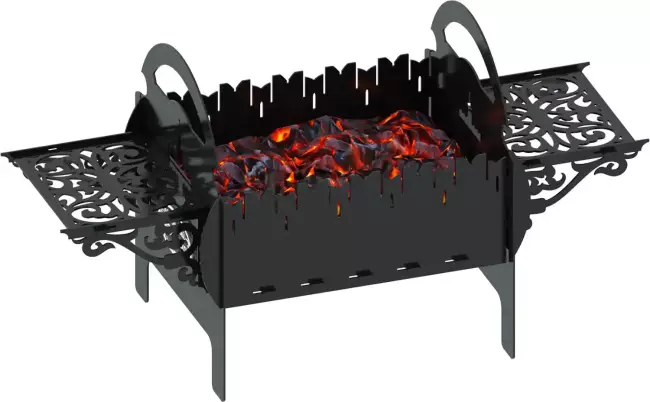 Мангал разборный "Кремлевский", ST3, 3мм Мангал разборный "Кремлевский", ST3, 3мм