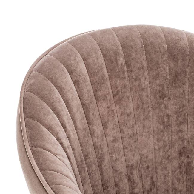 Стул с подлокотниками Leset Вайд, каркас Белый, велюр Латте Латте Белый