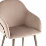 Стул Новел New велюр серо-коричневый, ножки бежево-серые