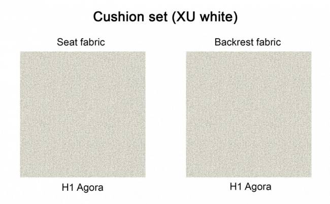 Кресло лаунж c подушкой Flap лен, белый 840х840х880 мм