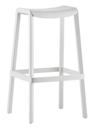 Табурет пластиковый барный Dome белый 440х420х760 мм