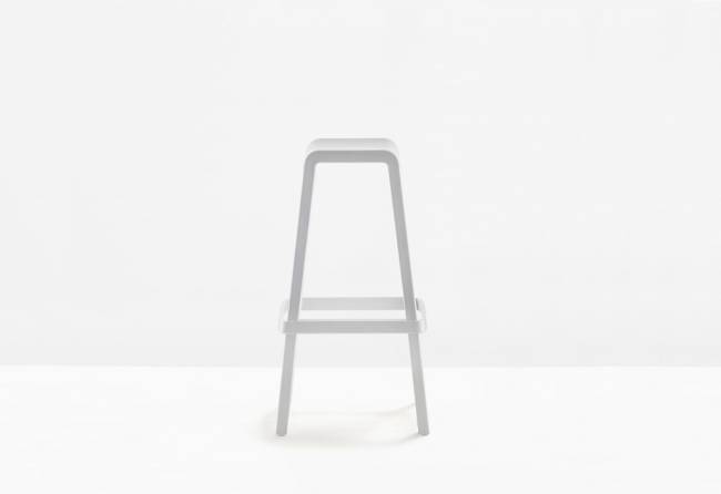 Табурет пластиковый барный Dome белый 440х420х760 мм