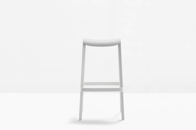 Табурет пластиковый барный Dome белый 440х420х760 мм