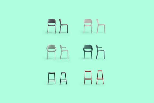 Табурет пластиковый барный Dome белый 440х420х760 мм