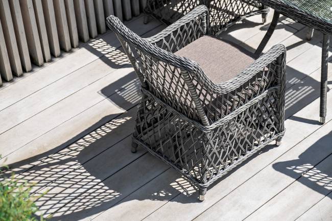 "Айриш" обеденная группа плетеная на 4 персоны, цвет графит "Айриш" обеденная группа плетеная на 4 персоны, цвет графит