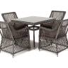 "Айриш" обеденная группа плетеная на 4 персоны, цвет графит "Айриш" обеденная группа плетеная на 4 персоны, цвет графит