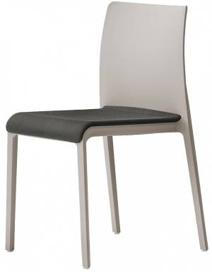 Стул пластиковый с мягким сиденьем Volt HB бежевый, серый 510x550x835 мм