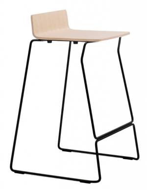 Стул деревянный полубарный Osaka беленый ясень, черный 495x450x750 мм