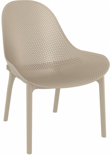 Лаунж-кресло пластиковое Sky Lounge бежевый 600х710х830 мм