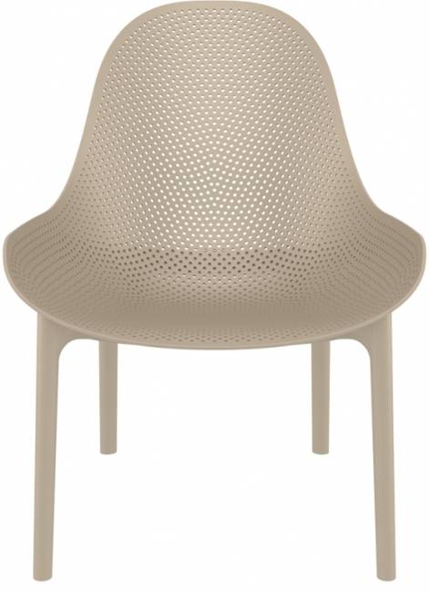 Лаунж-кресло пластиковое Sky Lounge бежевый 600х710х830 мм