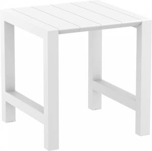 Стол пластиковый барный раздвижной Vegas Bar белый 1000-1400х1000х1060 мм