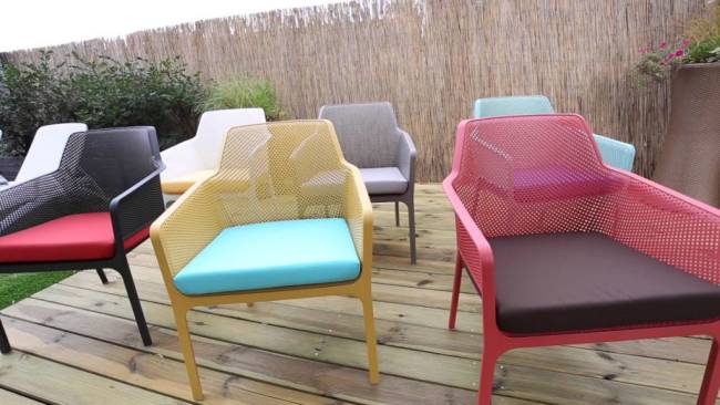 Подушка для кресла Net Relax серый Sunbrella 525х570х75 мм