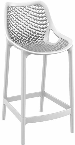 Стул пластиковый полубарный Air Bar 65 белый 440х510х950 мм