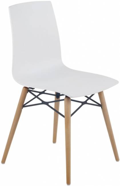 Стул пластиковый X-Treme-S Wox Pro Beech Wood белый 470х500х840 мм