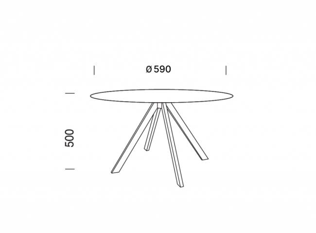Столик ламинированный журнальный Tower Ø590х500 мм