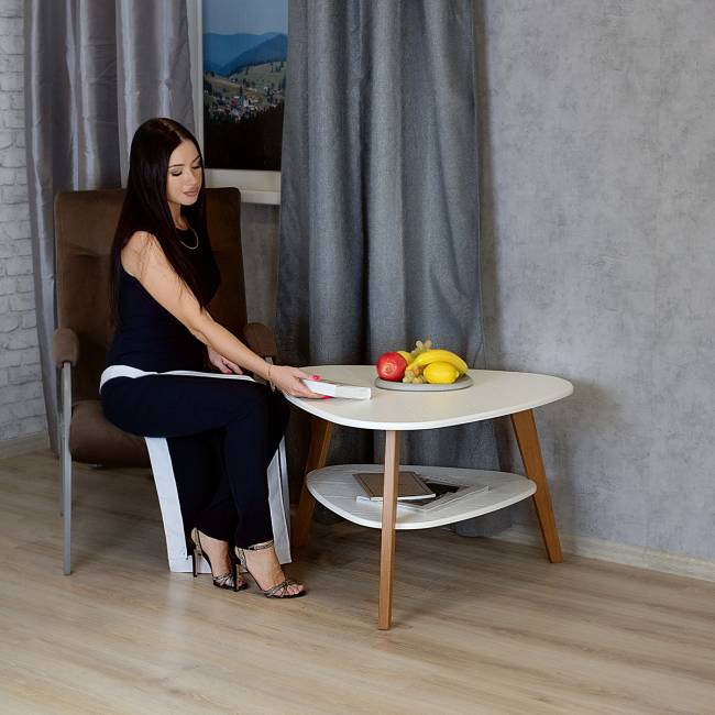 Стол журнальный BeautyStyle 24 белый/бук