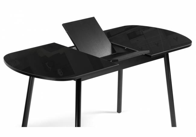 Стол стеклянный Агат черный / черный