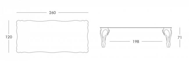 Стол ламинированный Sir Of Love Standard 2600х1200х710 мм