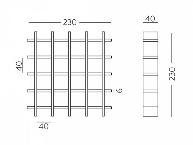 Стеллаж книжный пластиковый Mybook 5х5 Standard 2300х400х2300 мм