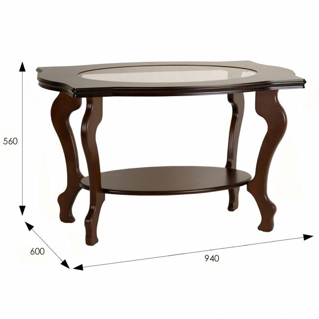 Стол журнальный Берже 1С тёмно-коричневый Стол журнальный Берже 1С тёмно-коричневый