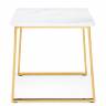 Керамический стол Селена 2 140х80х77 белый мрамор / золото