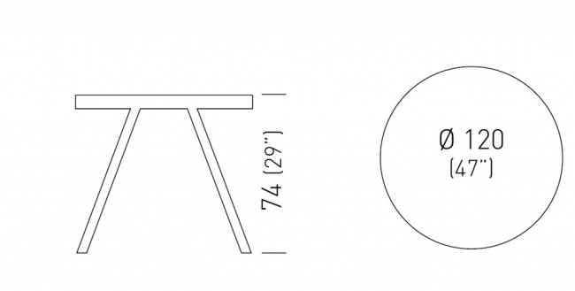Стол ламинированный Surfy Hub 2027 Ø1200х740 мм