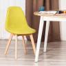 Стул CINDY SOFT (mod. C1021F1-1) фактурный велюр/дерево бук, 55 х 48 х 83 см, Светло-зеленый LY1701-8 / натуральный (Комплект из 4 шт.) Светло-зеленый LY1701-8 / натуральный фактурный велюр/дерево бук