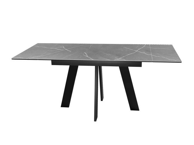 Стол DikLine SKM110 Керамика Серый мрамор/опоры черные Стол DikLine SKM110 Керамика Серый мрамор/опоры черные