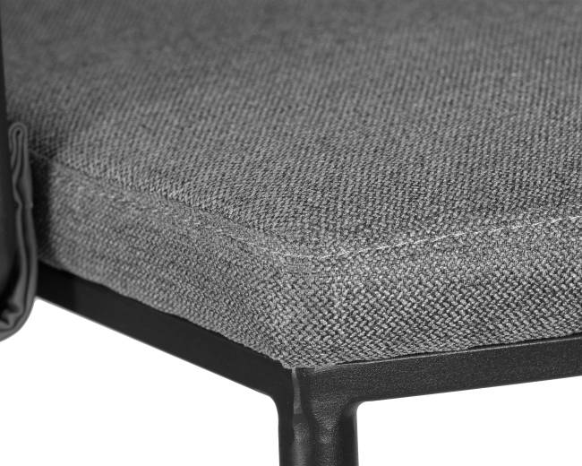 Набор 4 шт Стул полубарный DOBRIN AMELIA COUNTER, серая ткань (F-48), темно-серый винтажный PU (MF-12)