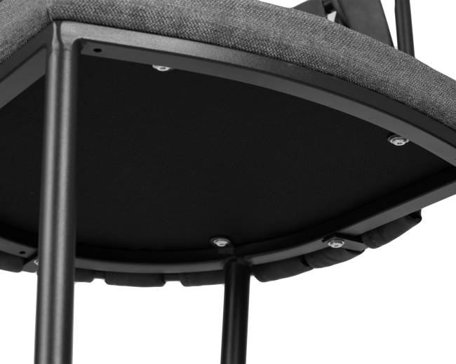 Набор 4 шт Стул полубарный DOBRIN AMELIA COUNTER, серая ткань (F-48), темно-серый винтажный PU (MF-12)